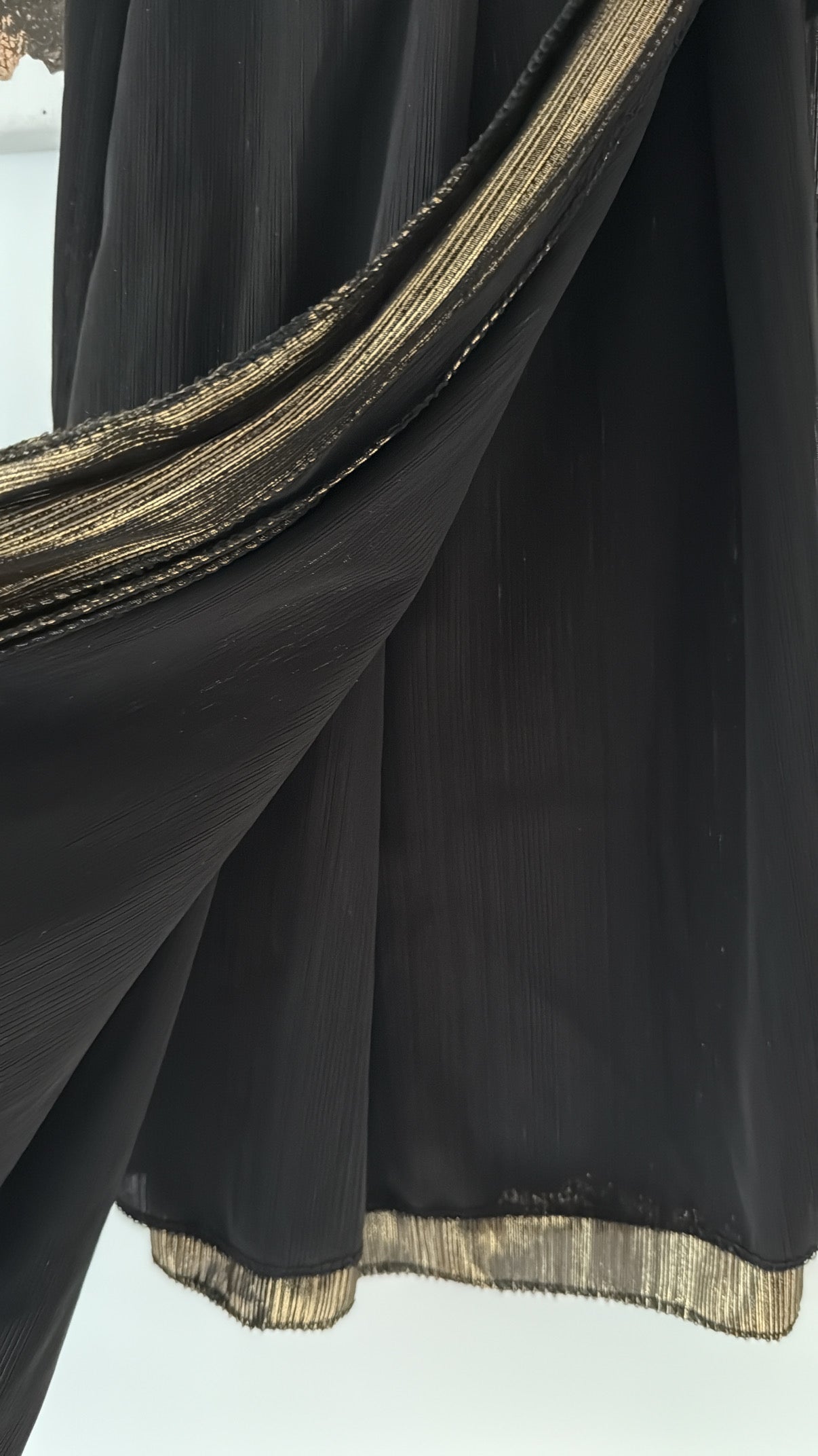 Voile réversible à paillettes - noir & doré