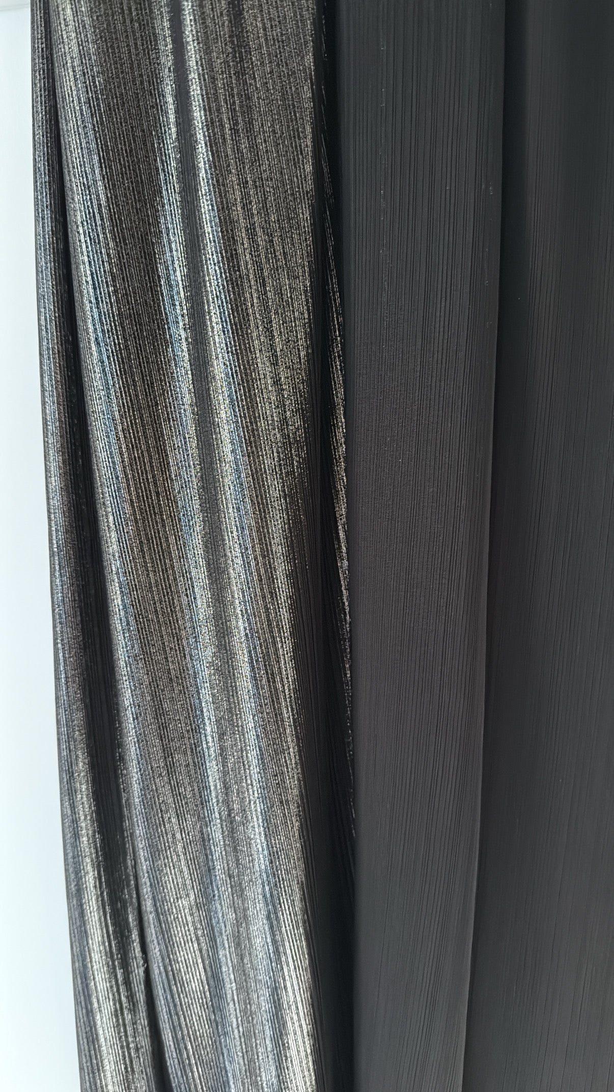 Voile réversible à paillettes - noir argenté