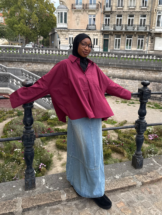 Chemise Oversize - bordeaux