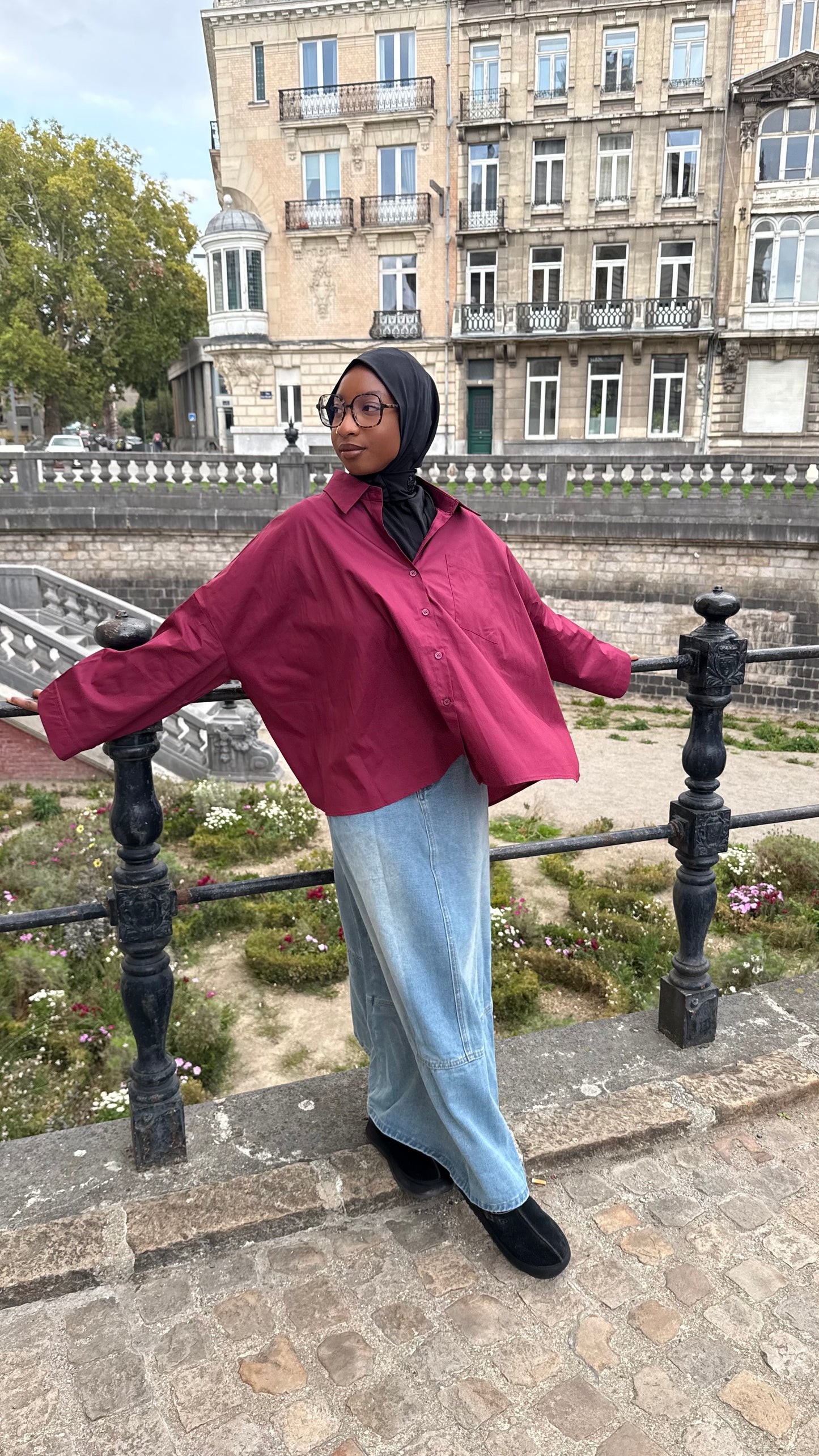 Chemise Oversize - bordeaux