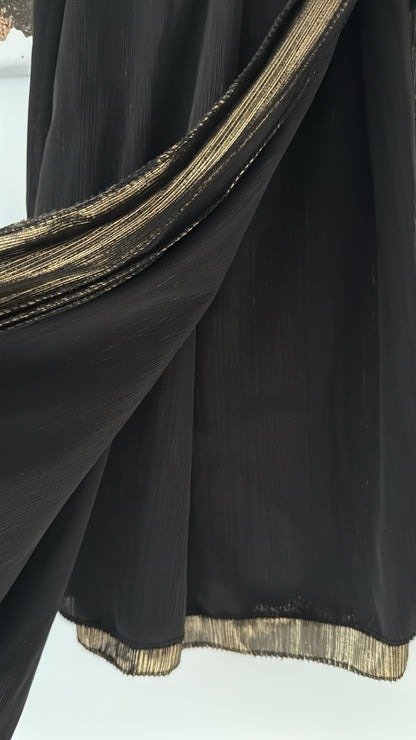 Voile réversible à paillettes - noir & doré