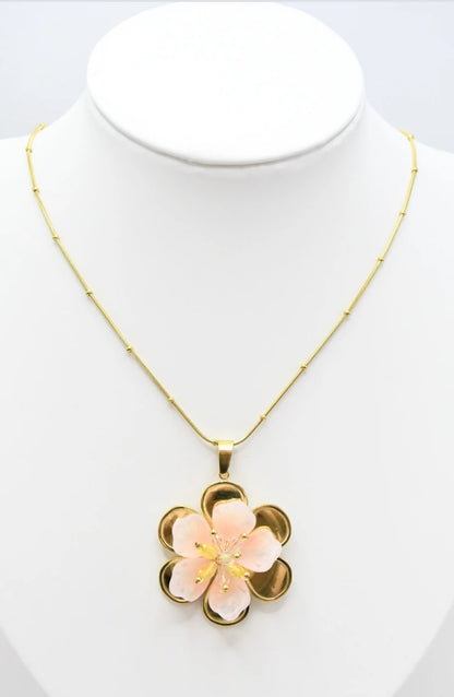 Collier Flora (rose, bleu, violet)