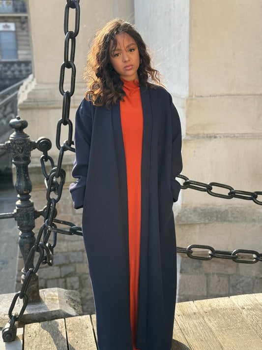 Manteau kimono - bleu nuit