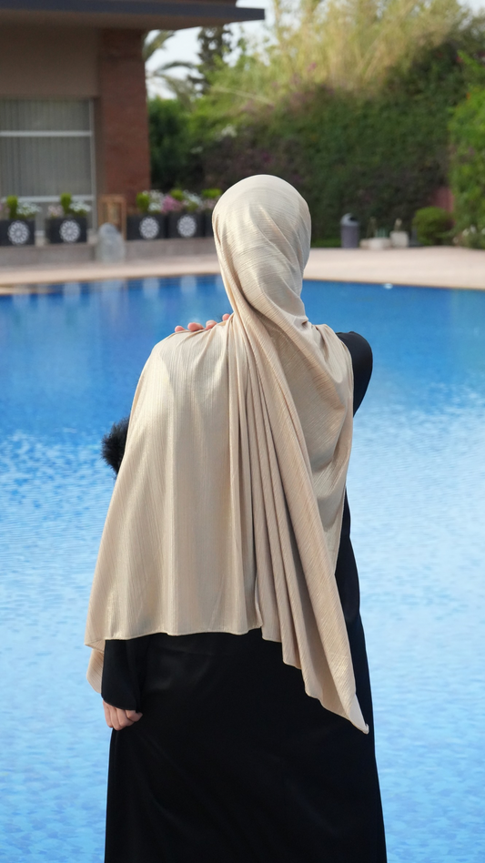Voile réversible à paillettes - dorée