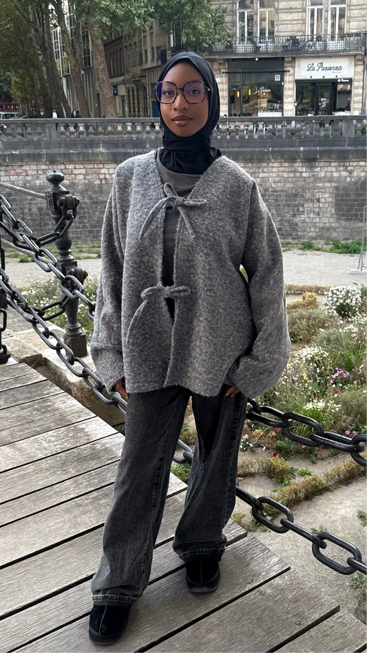 Gilet SB à nœud - gris