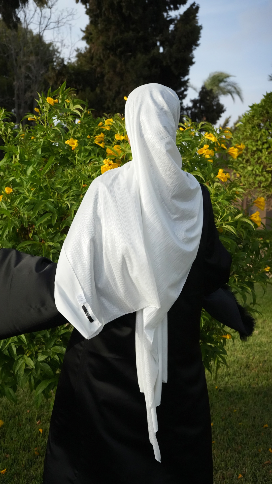 Voile réversible à paillettes - blanc